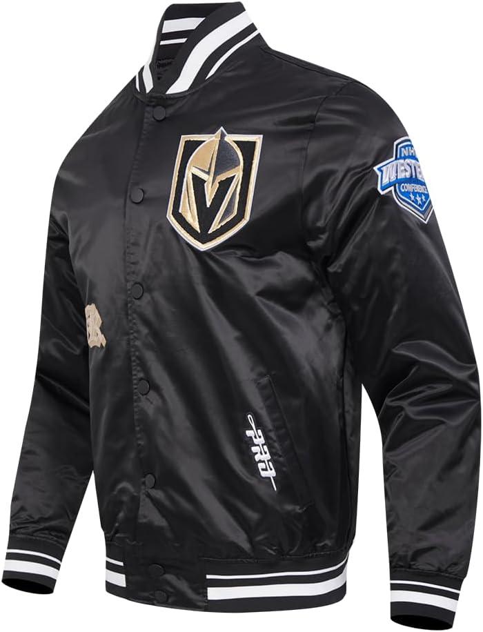 imagePro Standard Mens NHL Old English Satin JacketBlack