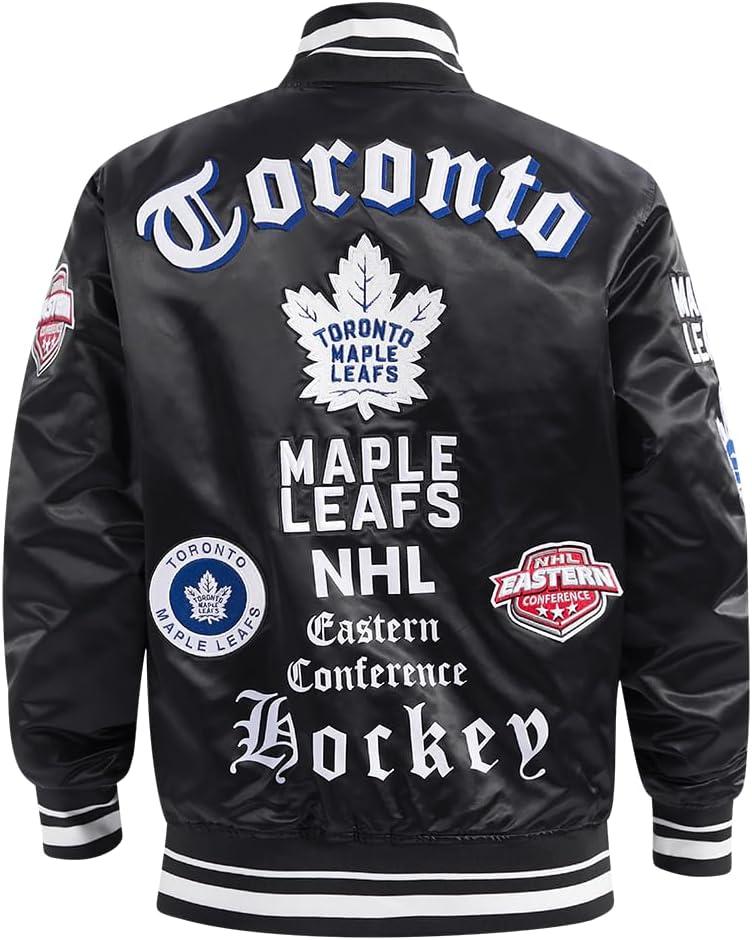 imagePro Standard Mens NHL Old English Satin JacketBlack
