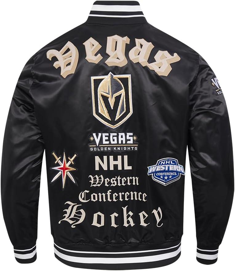 imagePro Standard Mens NHL Old English Satin JacketBlack