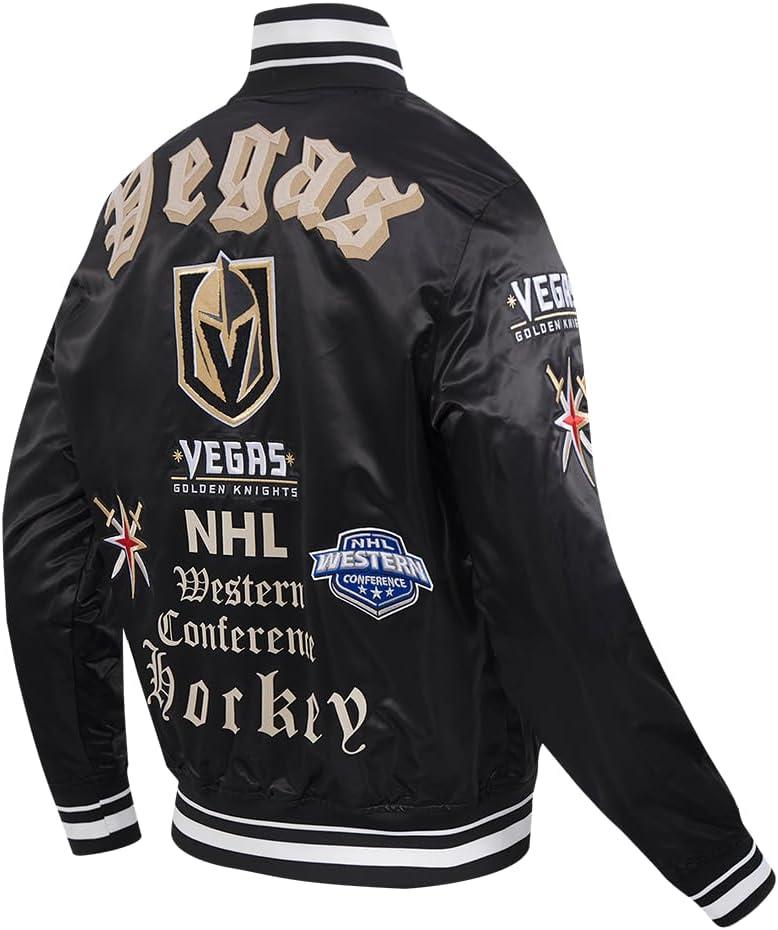 imagePro Standard Mens NHL Old English Satin JacketBlack