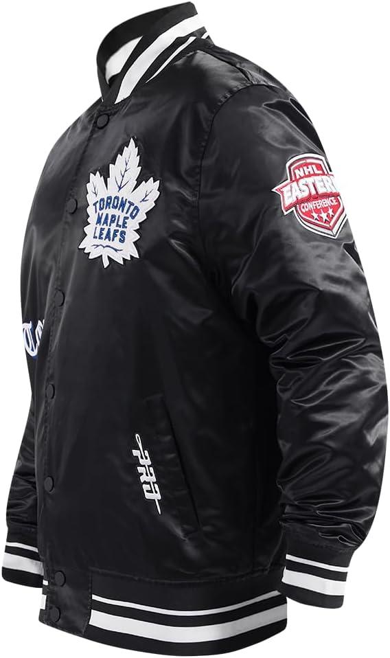 imagePro Standard Mens NHL Old English Satin JacketBlack