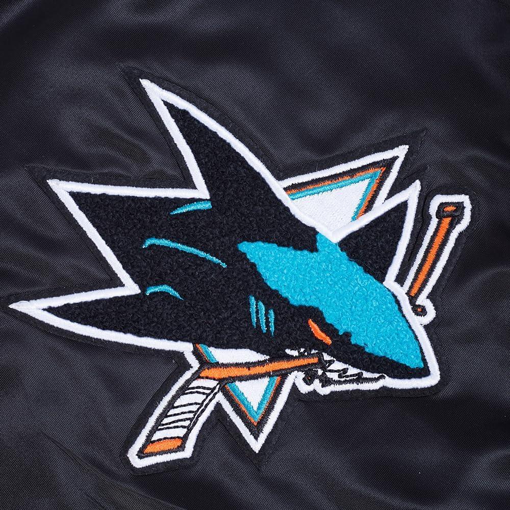 imagePro Standard Mens NHL Old English Satin JacketBlackGray