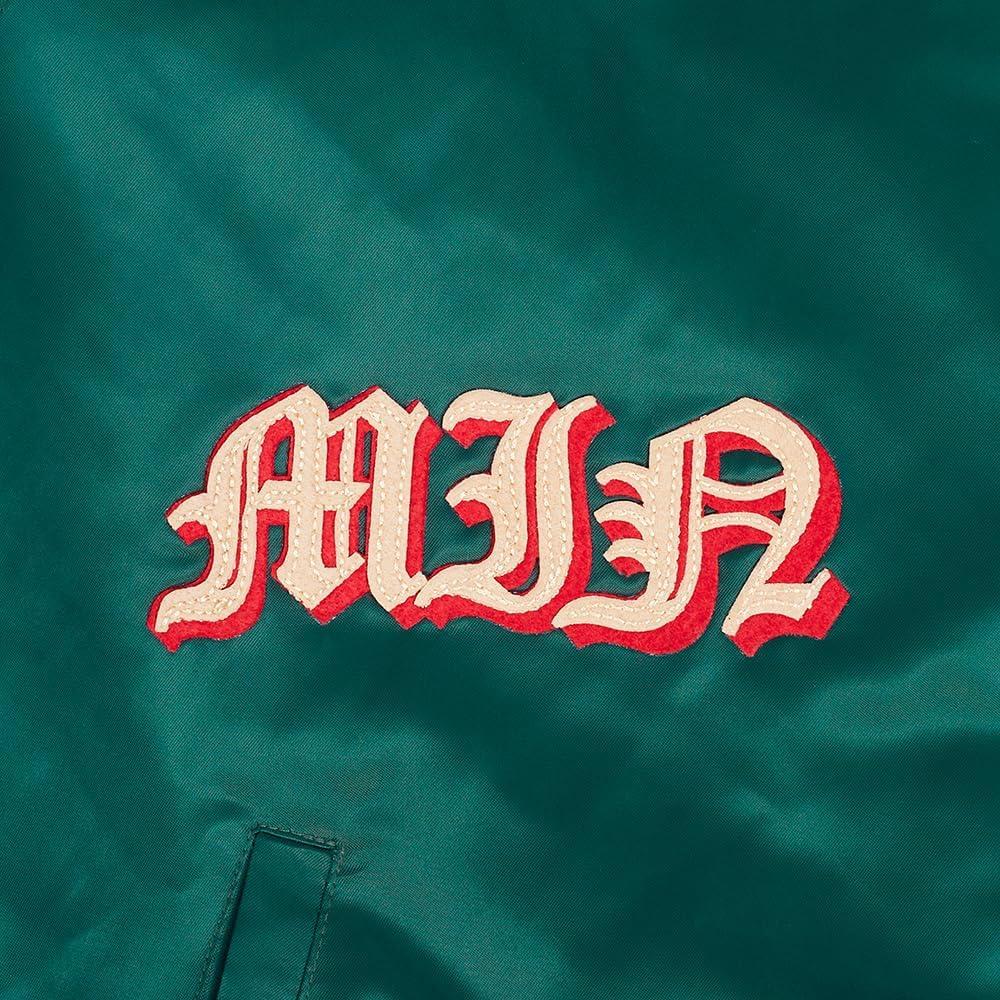 imagePro Standard Mens NHL Old English Satin JacketForest Green