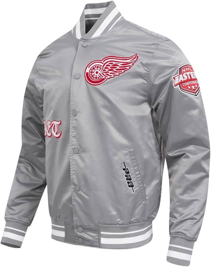 imagePro Standard Mens NHL Old English Satin JacketGray
