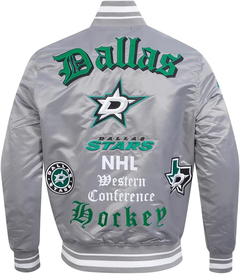 imagePro Standard Mens NHL Old English Satin JacketGray