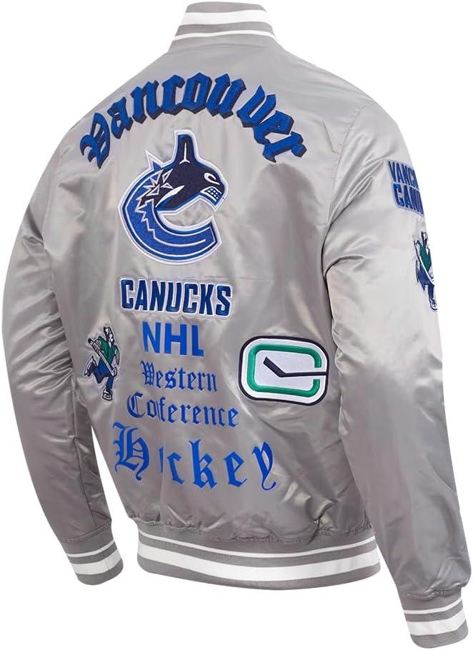 imagePro Standard Mens NHL Old English Satin JacketGray