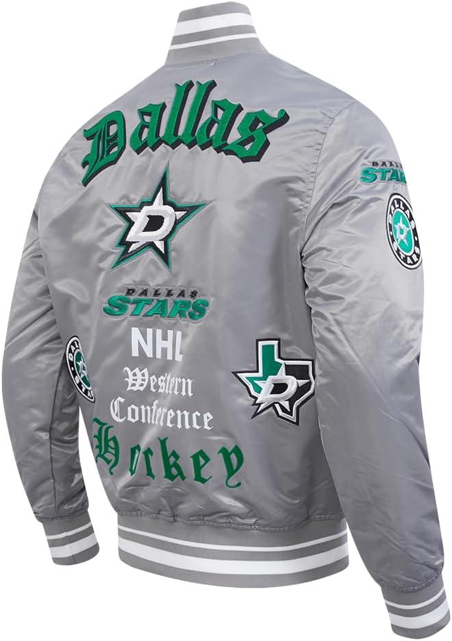 imagePro Standard Mens NHL Old English Satin JacketGray