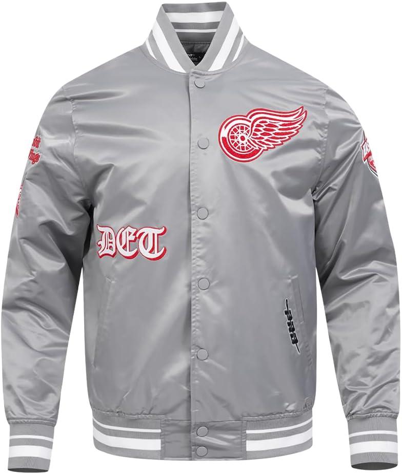 imagePro Standard Mens NHL Old English Satin JacketGray