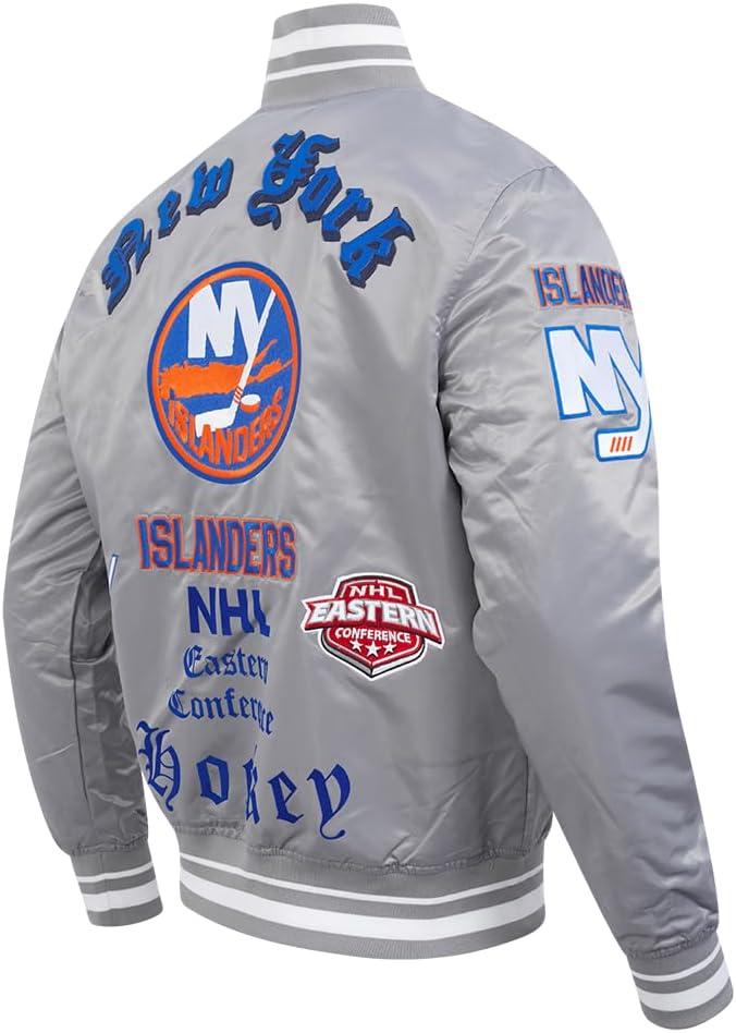 imagePro Standard Mens NHL Old English Satin JacketGray