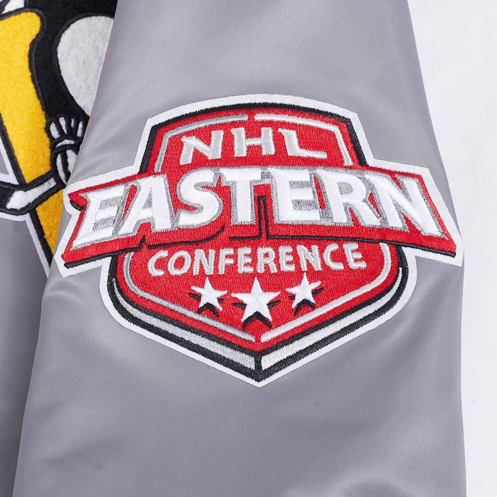 imagePro Standard Mens NHL Old English Satin JacketGray