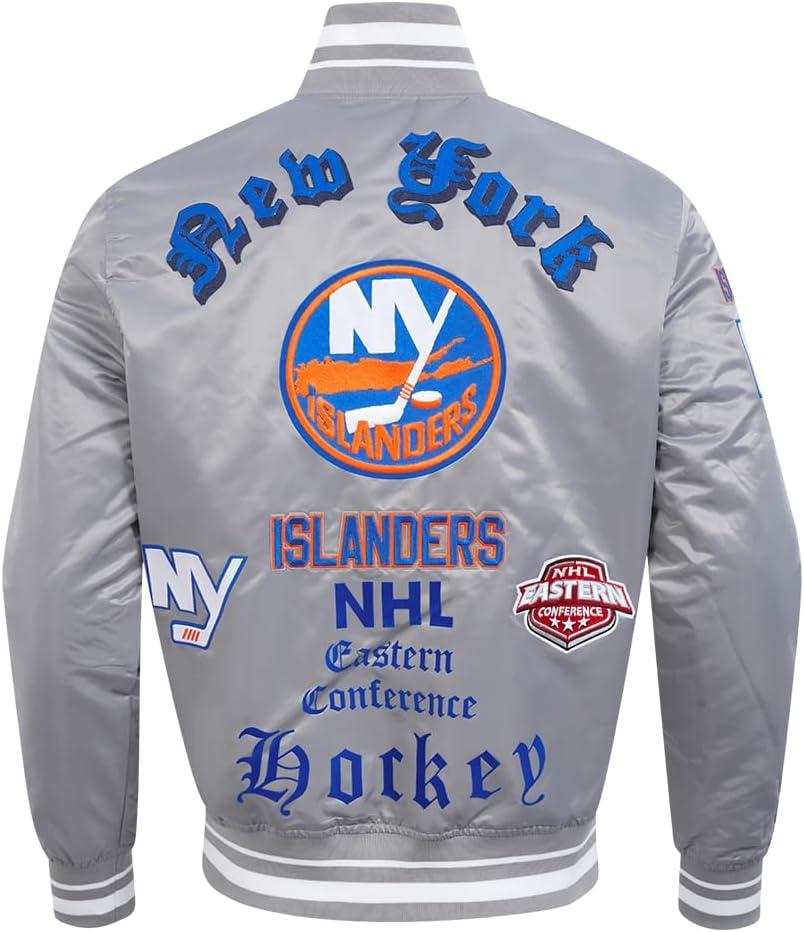 imagePro Standard Mens NHL Old English Satin JacketGray