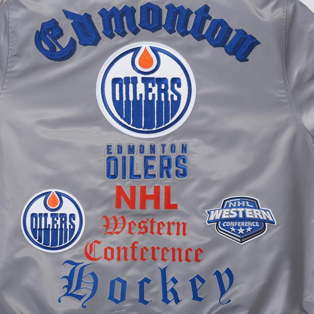 imagePro Standard Mens NHL Old English Satin JacketGray