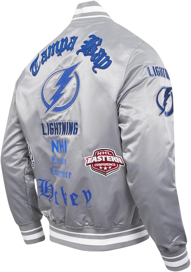 imagePro Standard Mens NHL Old English Satin JacketGray