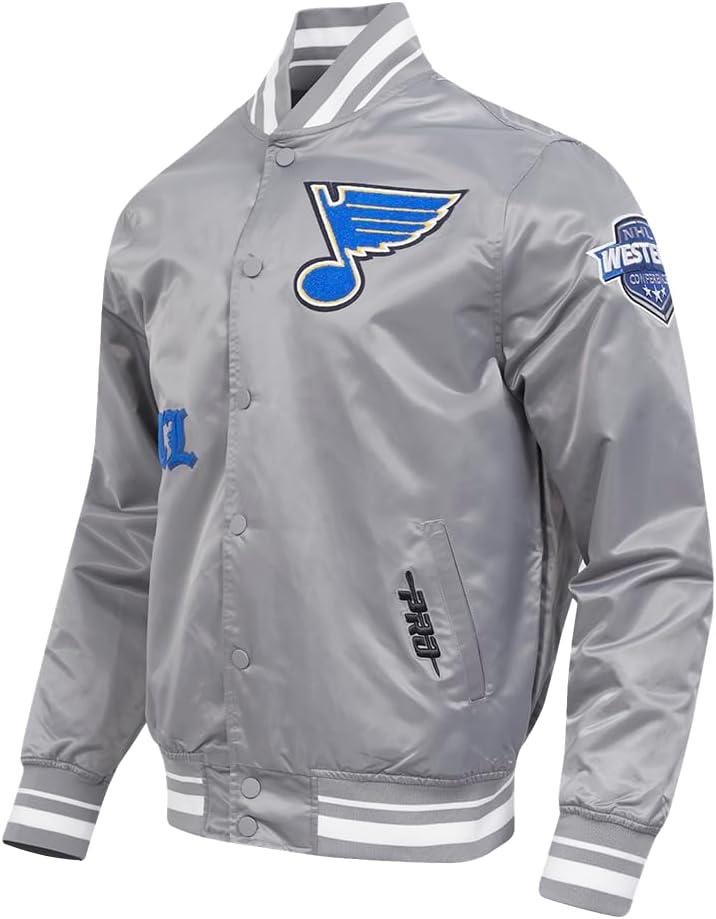imagePro Standard Mens NHL Old English Satin JacketGray