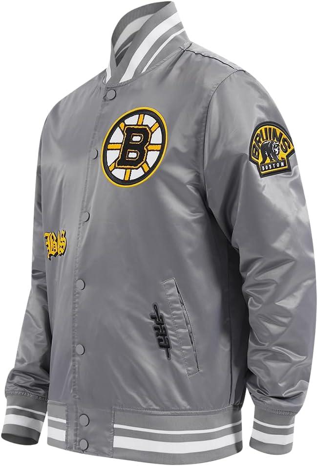 imagePro Standard Mens NHL Old English Satin JacketGray
