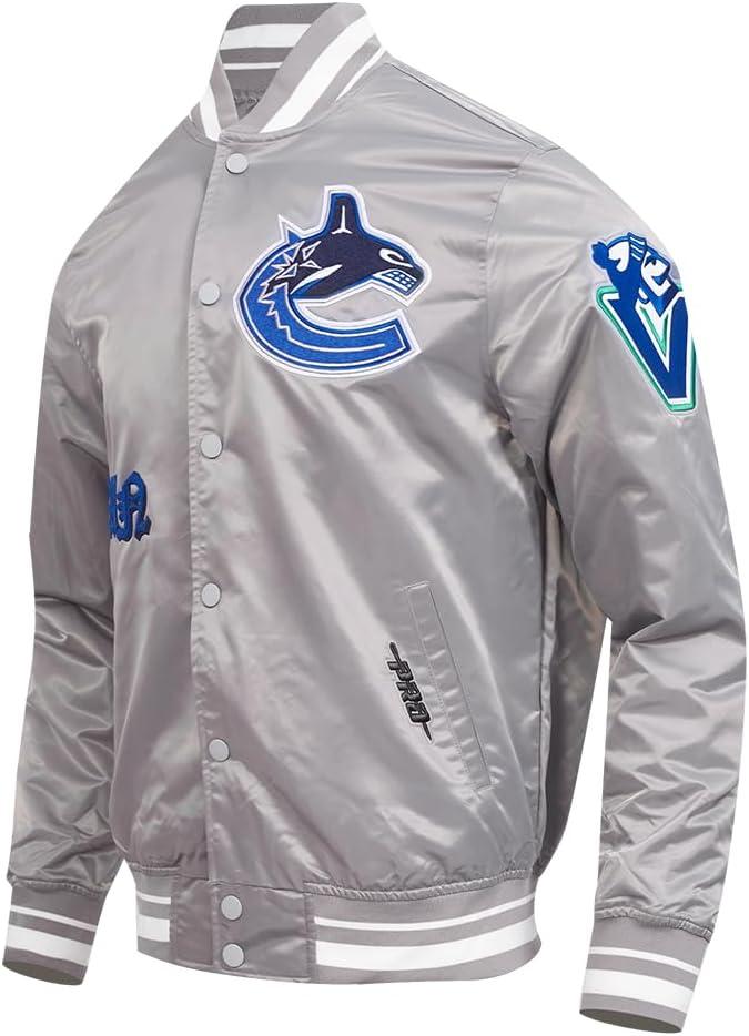 imagePro Standard Mens NHL Old English Satin JacketGray
