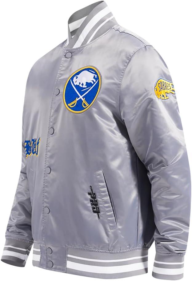 imagePro Standard Mens NHL Old English Satin JacketGray