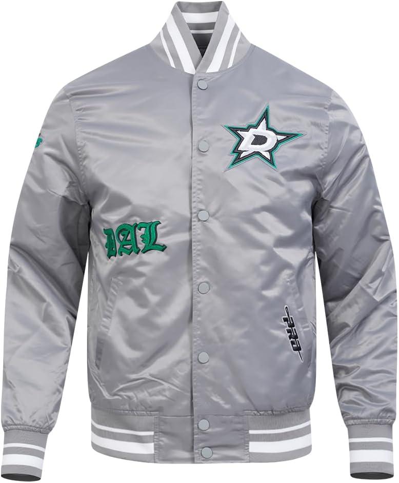 imagePro Standard Mens NHL Old English Satin JacketGray