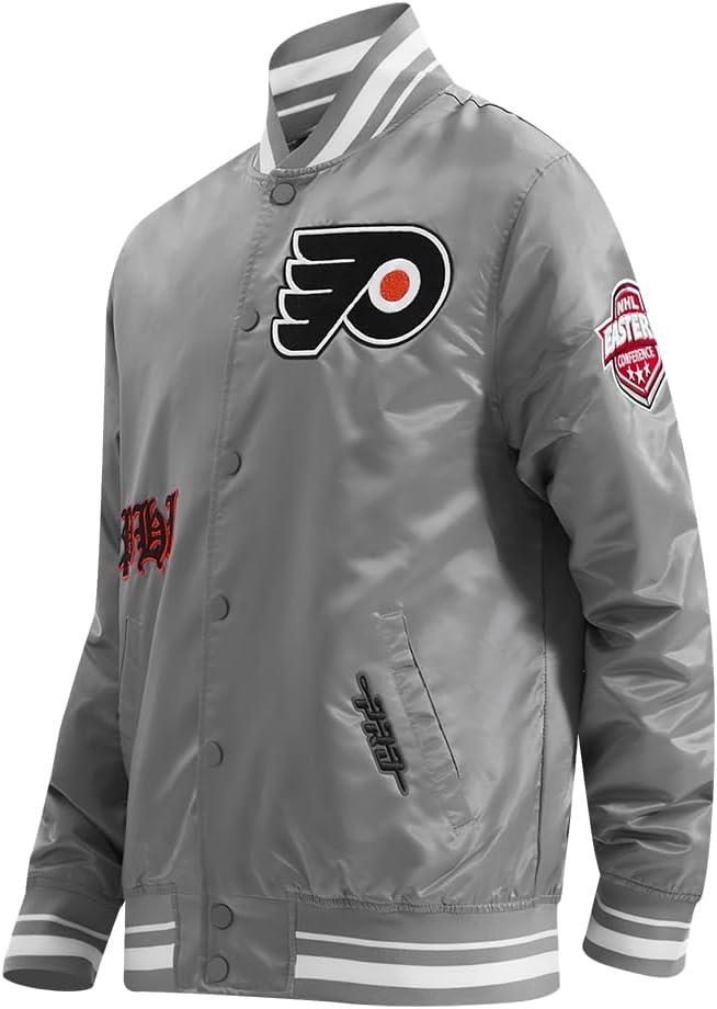 imagePro Standard Mens NHL Old English Satin JacketGray