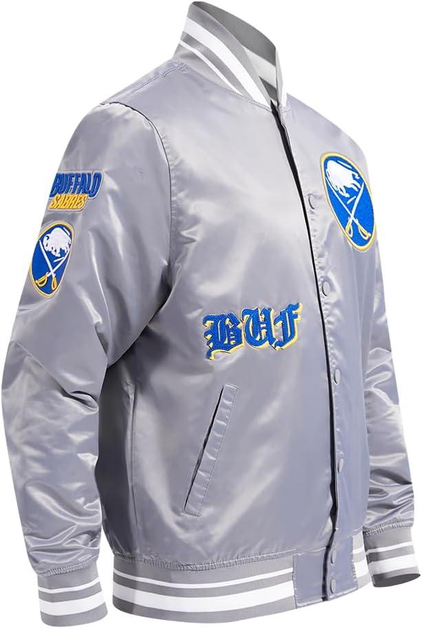 imagePro Standard Mens NHL Old English Satin JacketGray