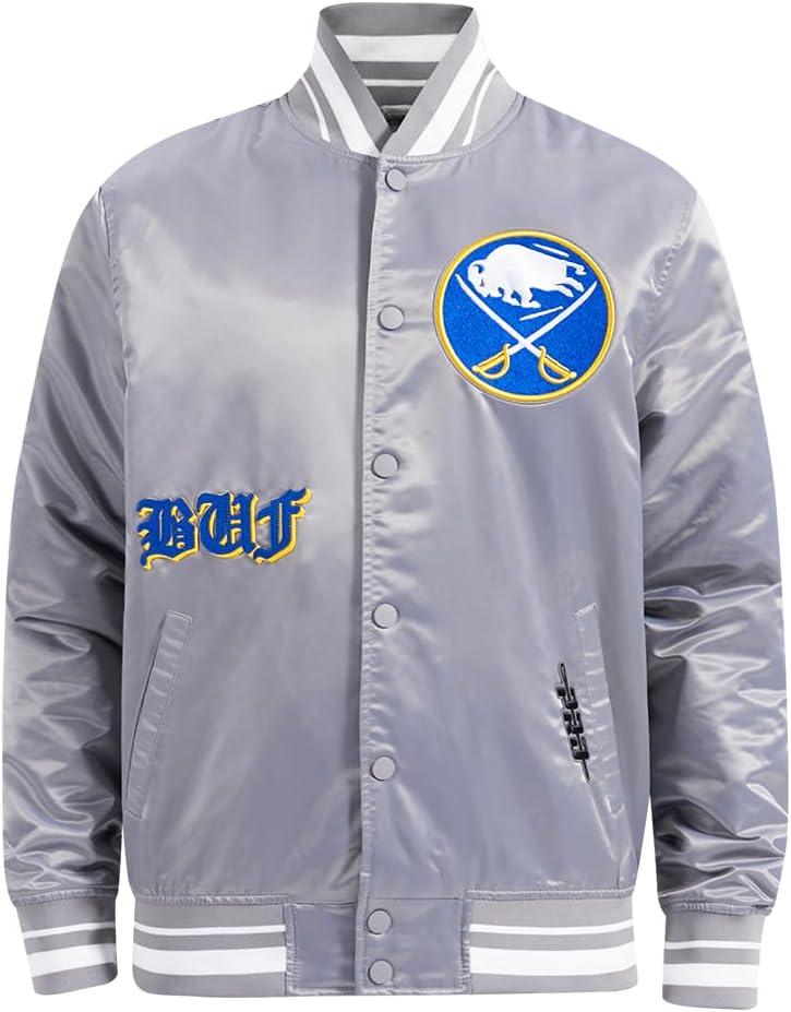 imagePro Standard Mens NHL Old English Satin JacketGray