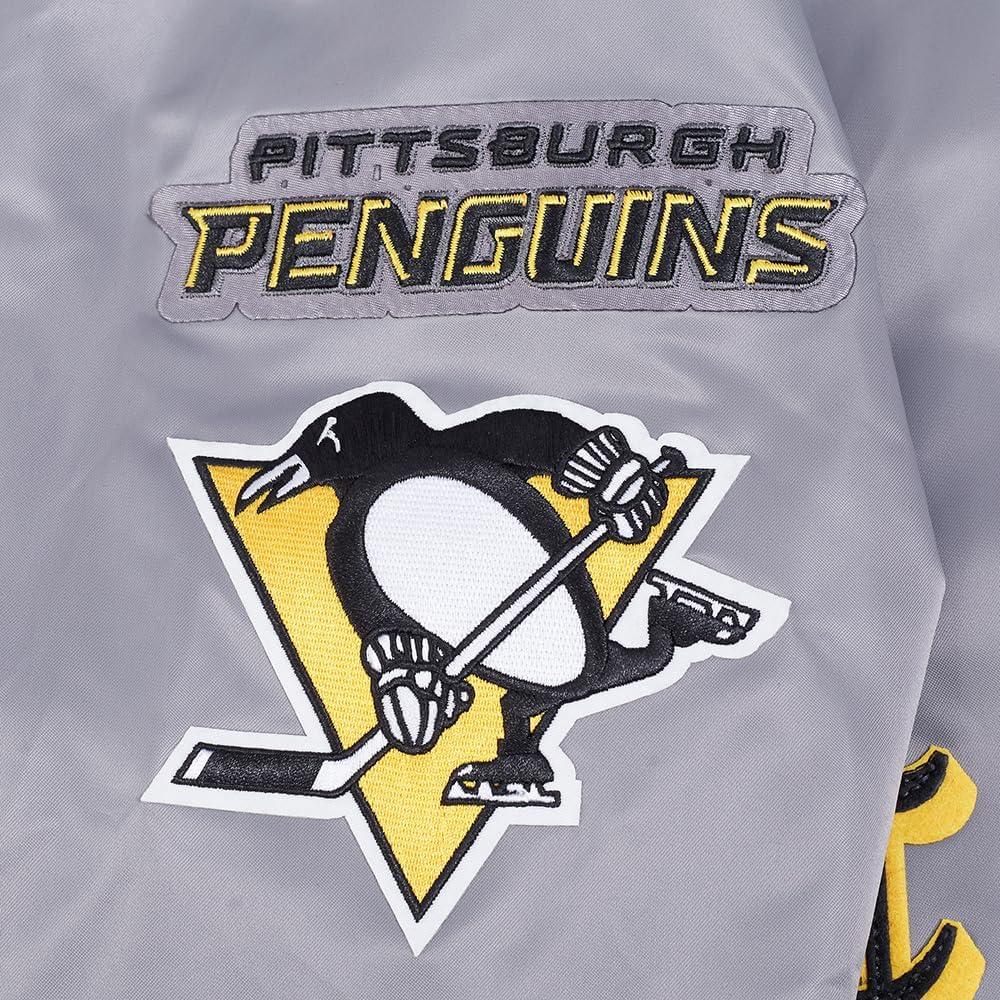 imagePro Standard Mens NHL Old English Satin JacketGray