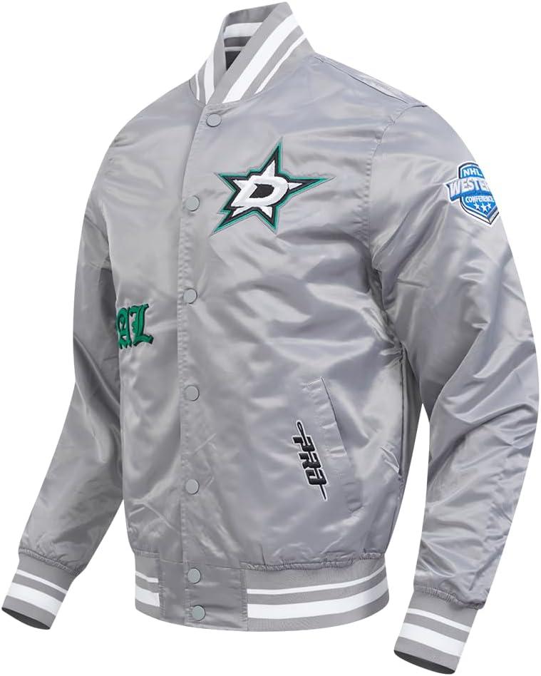 imagePro Standard Mens NHL Old English Satin JacketGray
