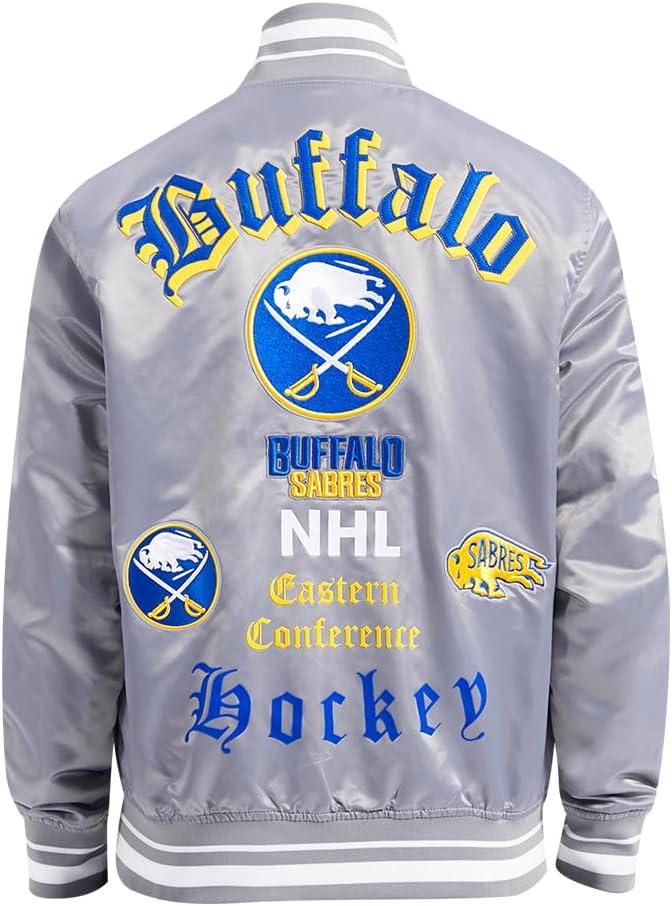imagePro Standard Mens NHL Old English Satin JacketGray