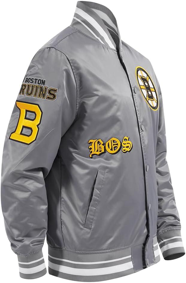 imagePro Standard Mens NHL Old English Satin JacketGray