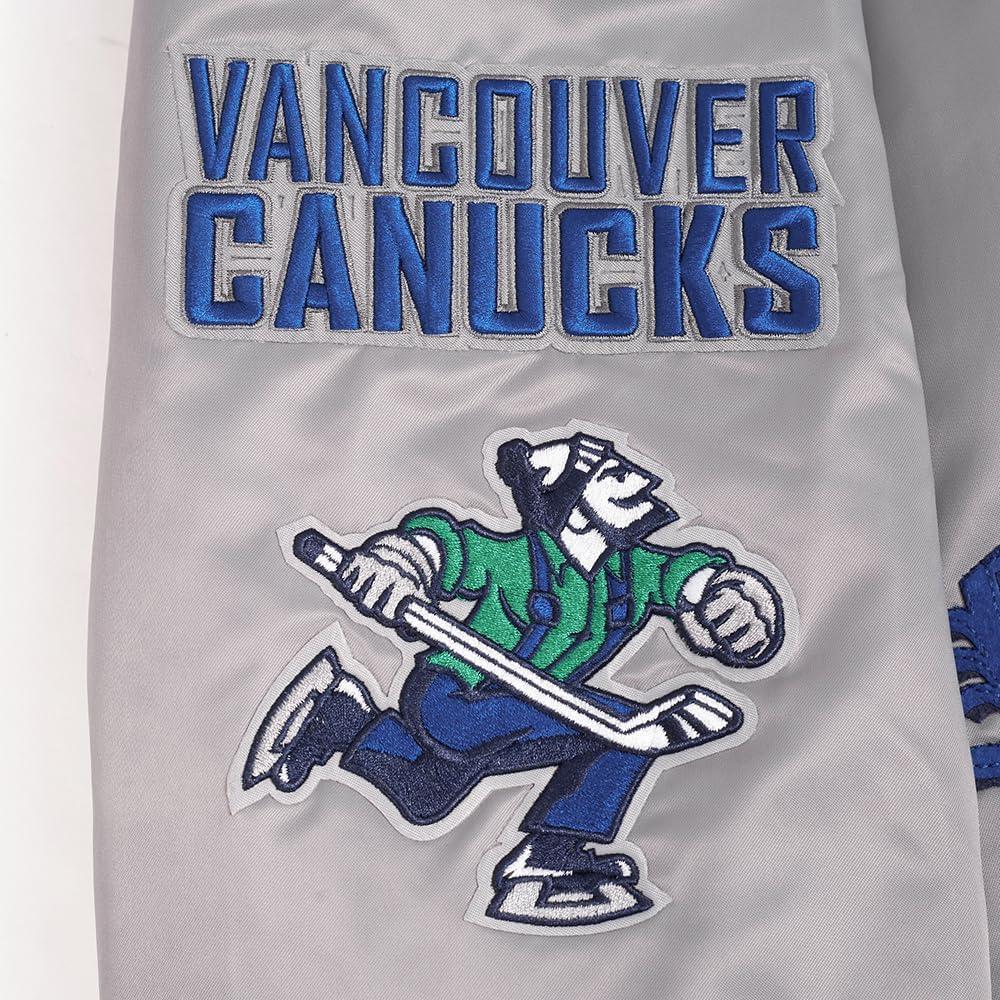 imagePro Standard Mens NHL Old English Satin JacketGray