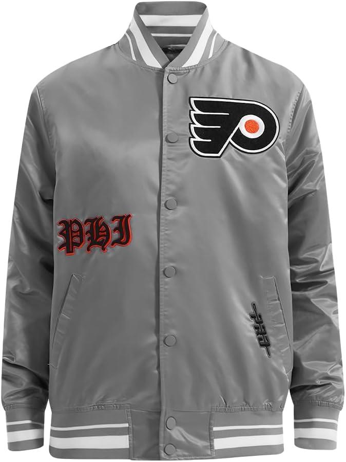 imagePro Standard Mens NHL Old English Satin JacketGray