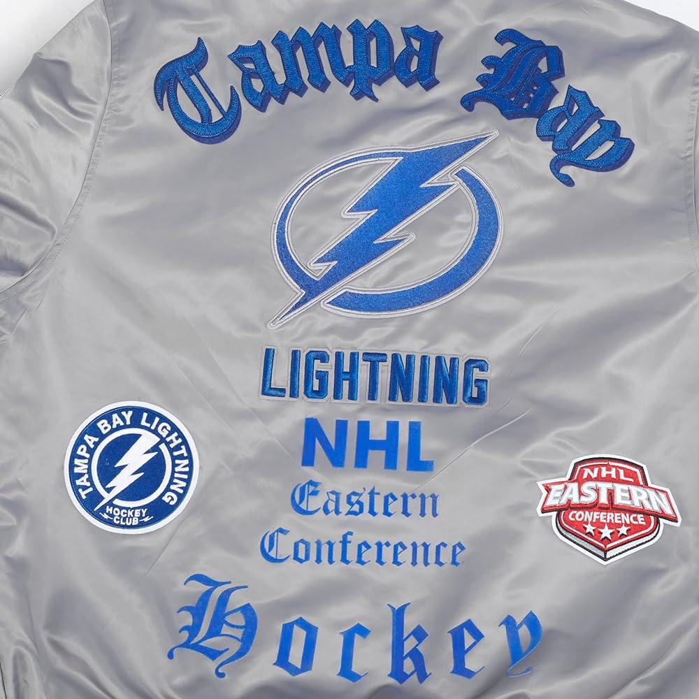 imagePro Standard Mens NHL Old English Satin JacketGray
