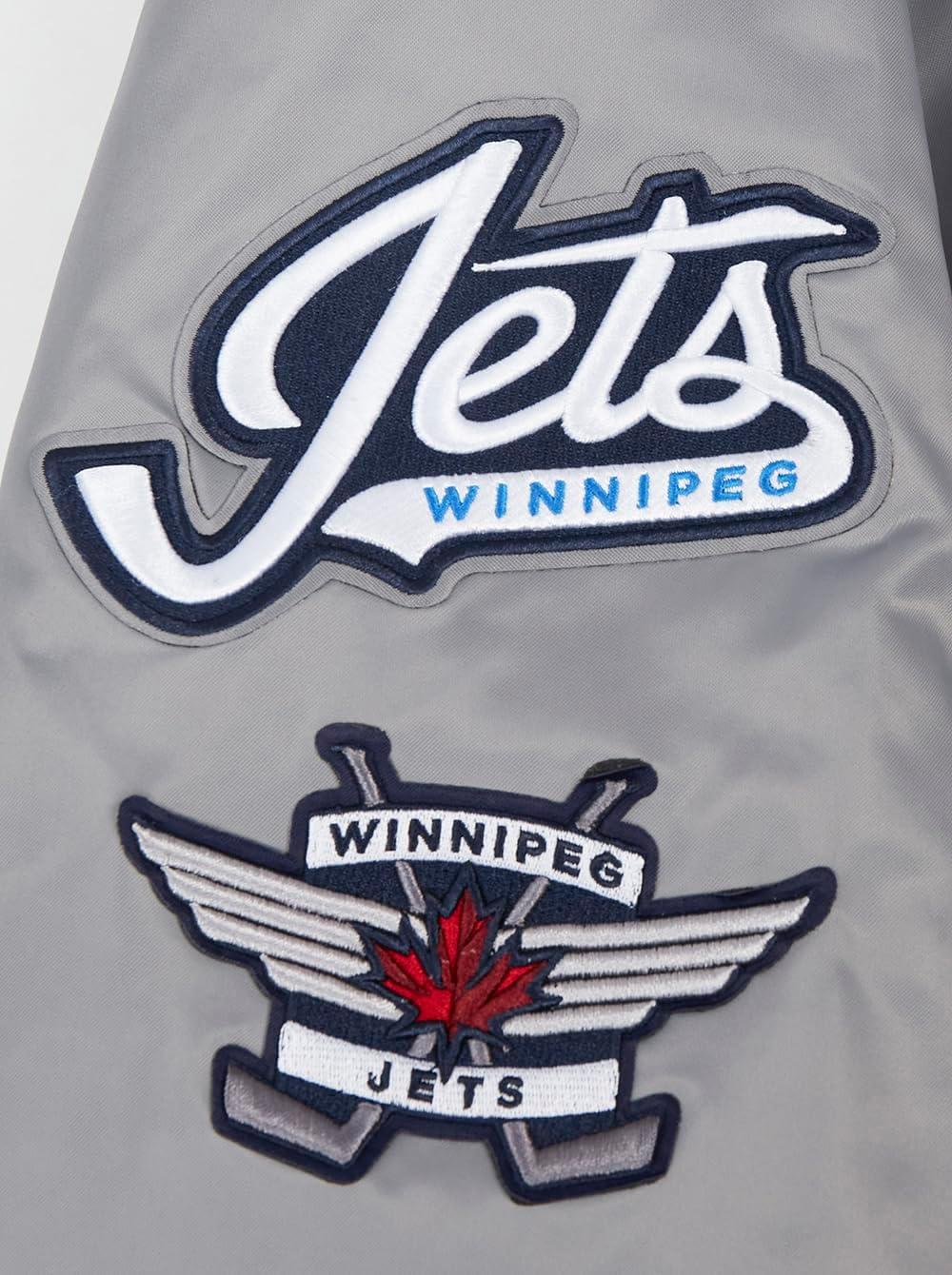 imagePro Standard Mens NHL Old English Satin JacketGray