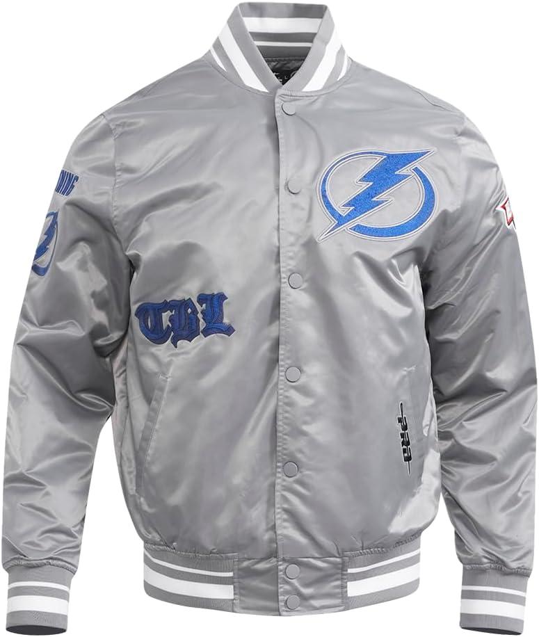 imagePro Standard Mens NHL Old English Satin JacketGray