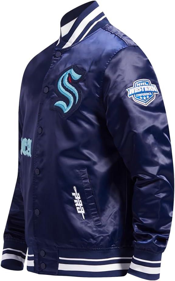 imagePro Standard Mens NHL Old English Satin JacketMidnight Navy