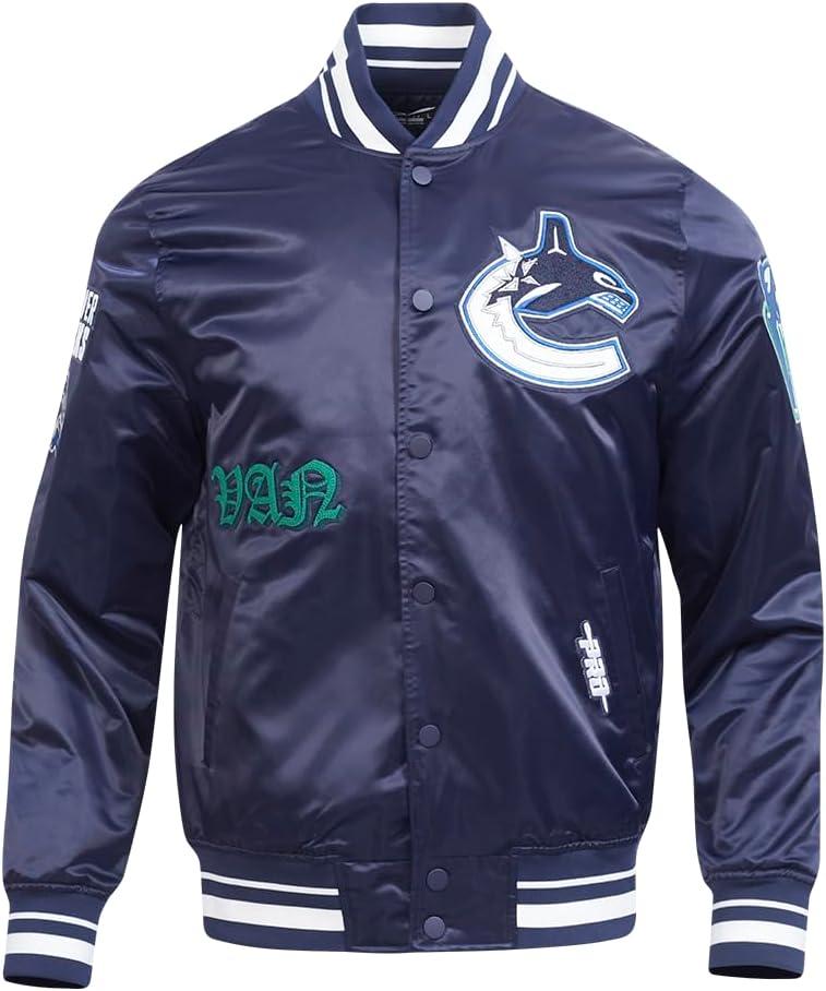 imagePro Standard Mens NHL Old English Satin JacketMidnight Navy