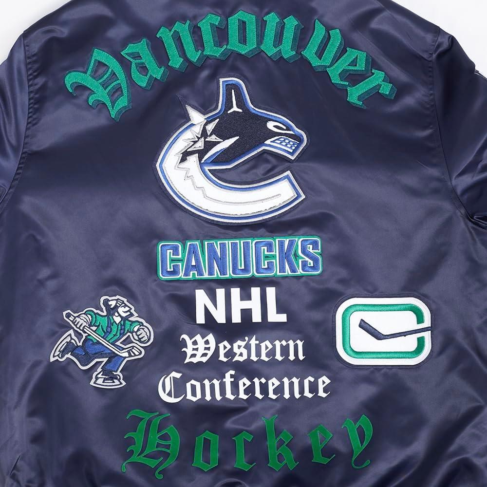 imagePro Standard Mens NHL Old English Satin JacketMidnight Navy