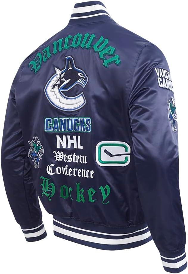 imagePro Standard Mens NHL Old English Satin JacketMidnight Navy
