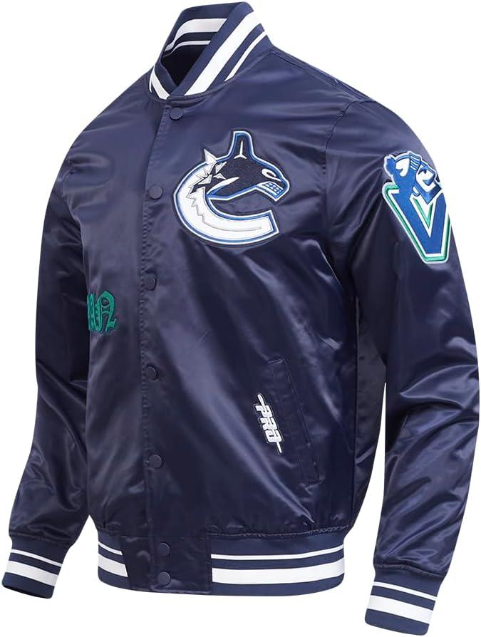 imagePro Standard Mens NHL Old English Satin JacketMidnight Navy