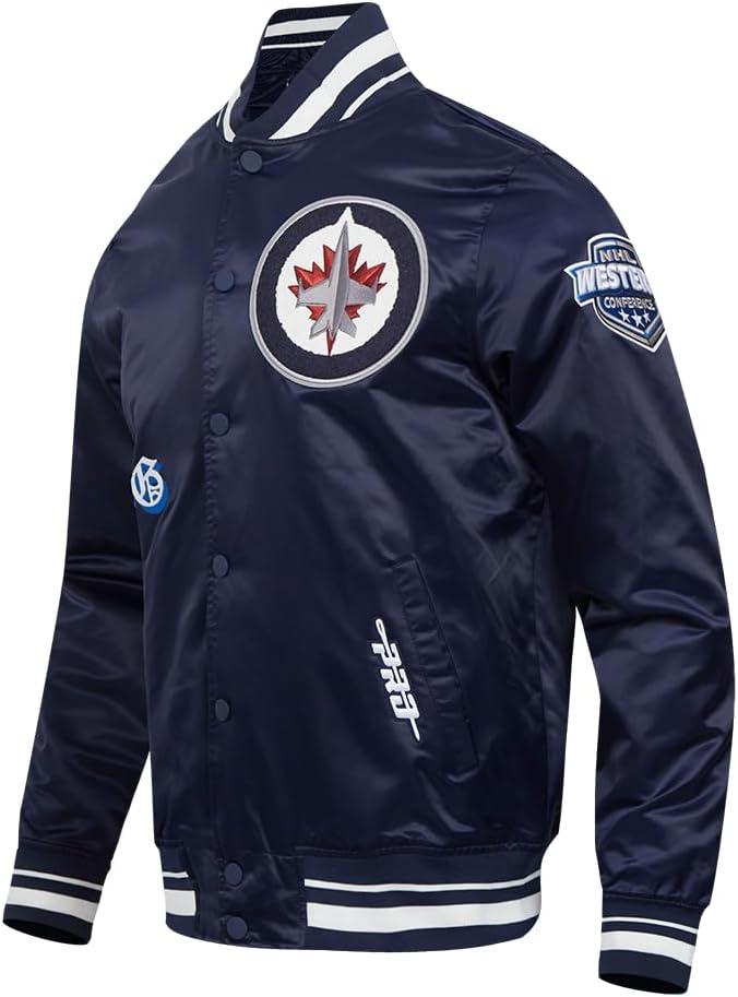 imagePro Standard Mens NHL Old English Satin JacketMidnight Navy