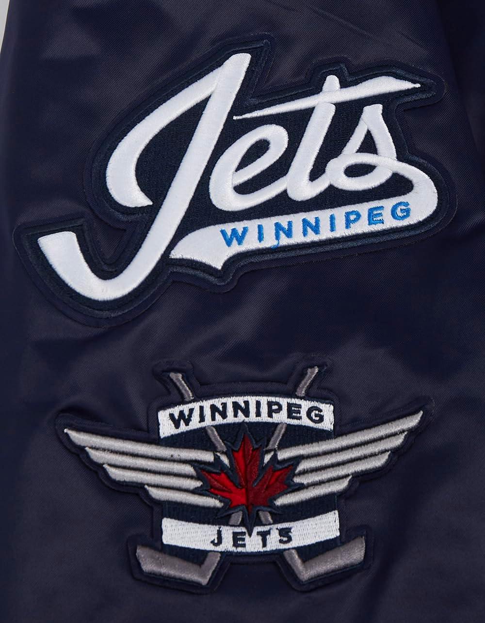 imagePro Standard Mens NHL Old English Satin JacketMidnight Navy