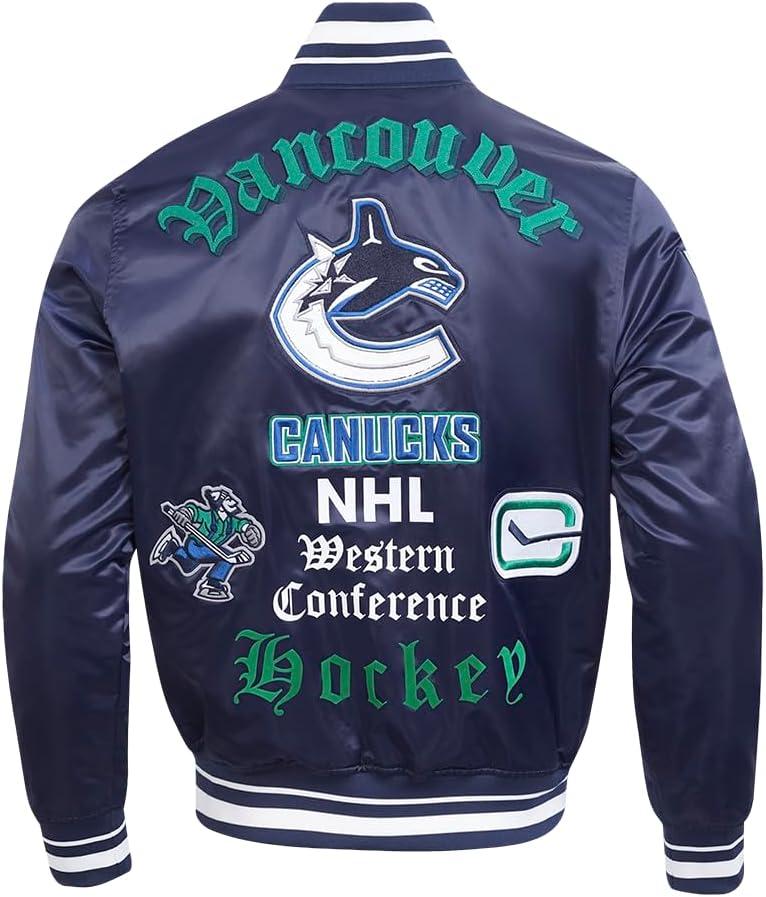 imagePro Standard Mens NHL Old English Satin JacketMidnight Navy