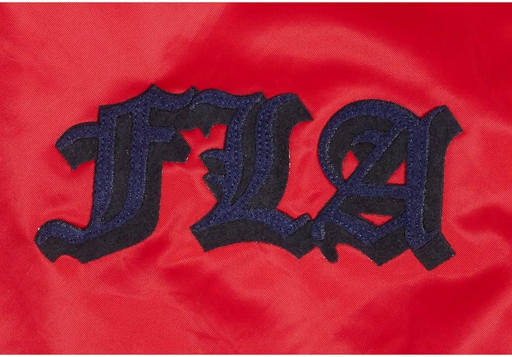 imagePro Standard Mens NHL Old English Satin JacketRedMidnight NavyRed