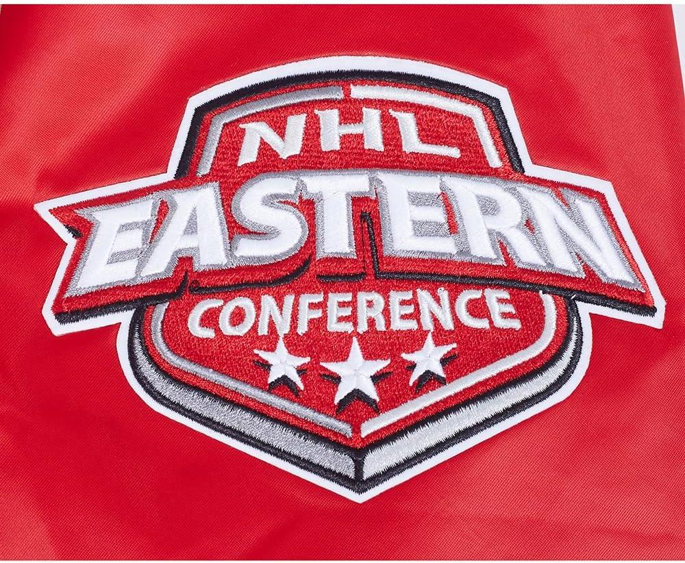 imagePro Standard Mens NHL Old English Satin JacketRedMidnight NavyRed