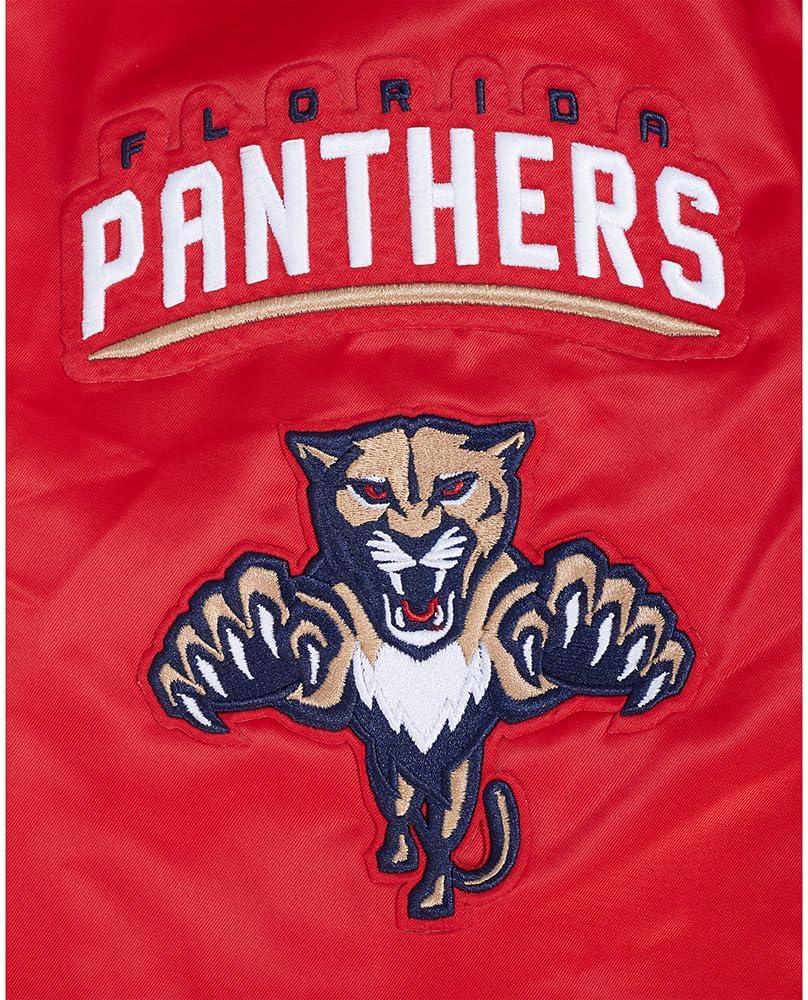 imagePro Standard Mens NHL Old English Satin JacketRedMidnight NavyRed