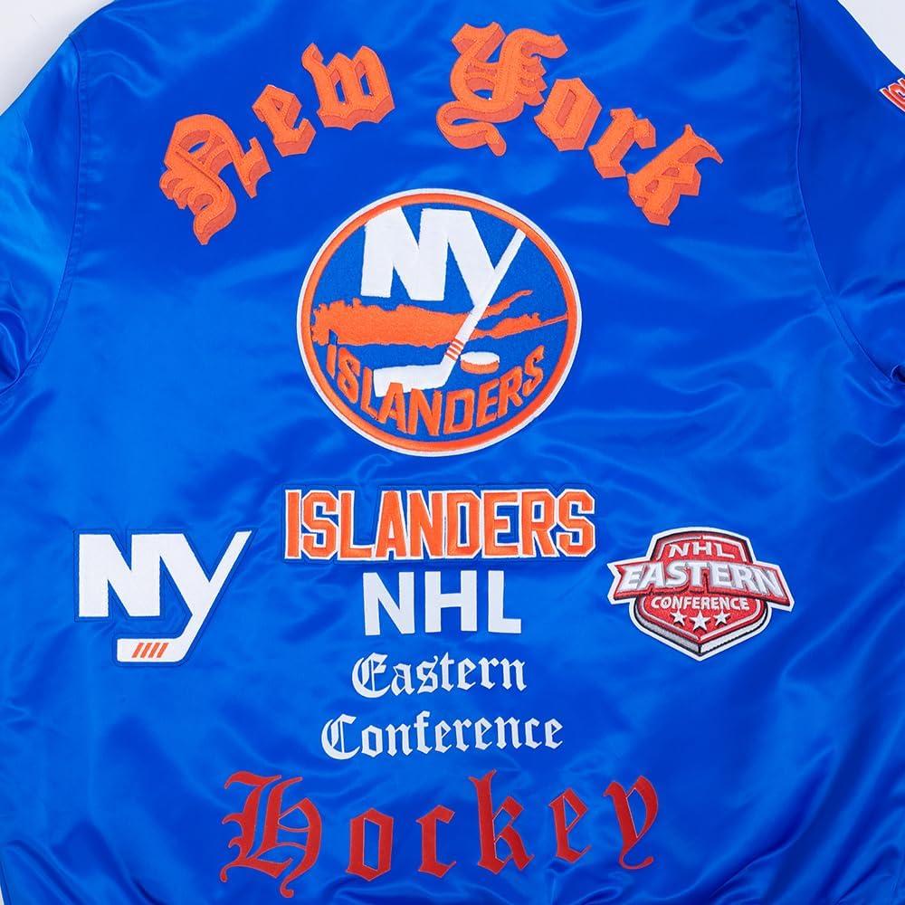 imagePro Standard Mens NHL Old English Satin JacketRoyal Blue
