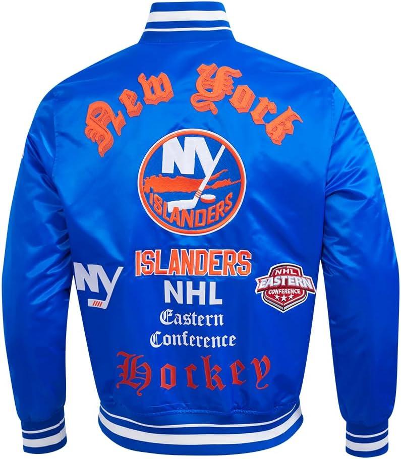 imagePro Standard Mens NHL Old English Satin JacketRoyal Blue