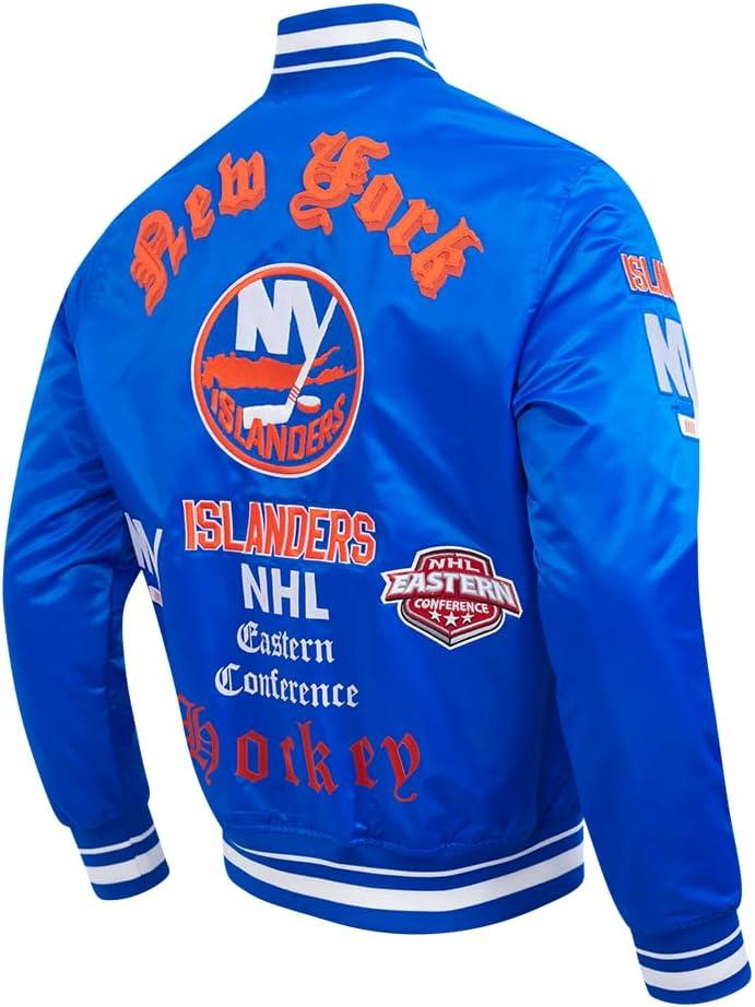 imagePro Standard Mens NHL Old English Satin JacketRoyal Blue