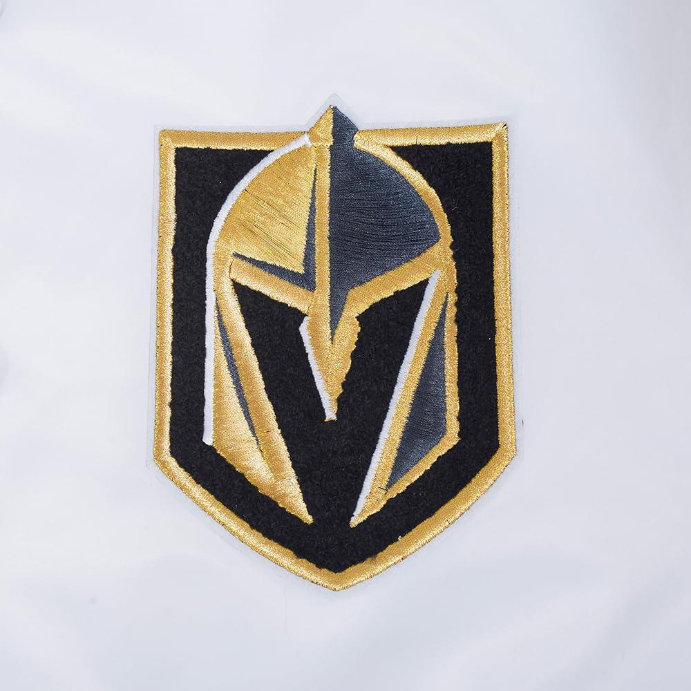 imagePro Standard Mens NHL Old English Satin JacketWhiteBlack
