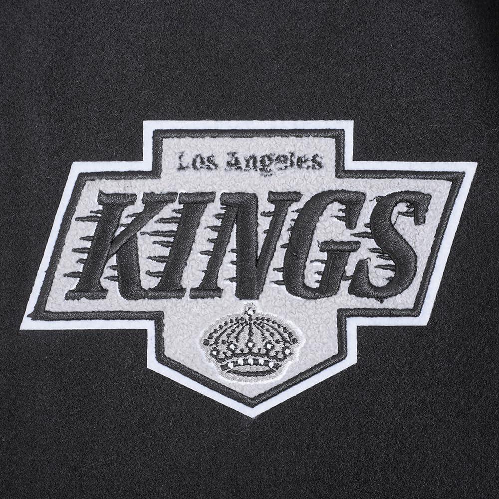 imagePro Standard Mens NHL Old English Varsity JacketBlackGray